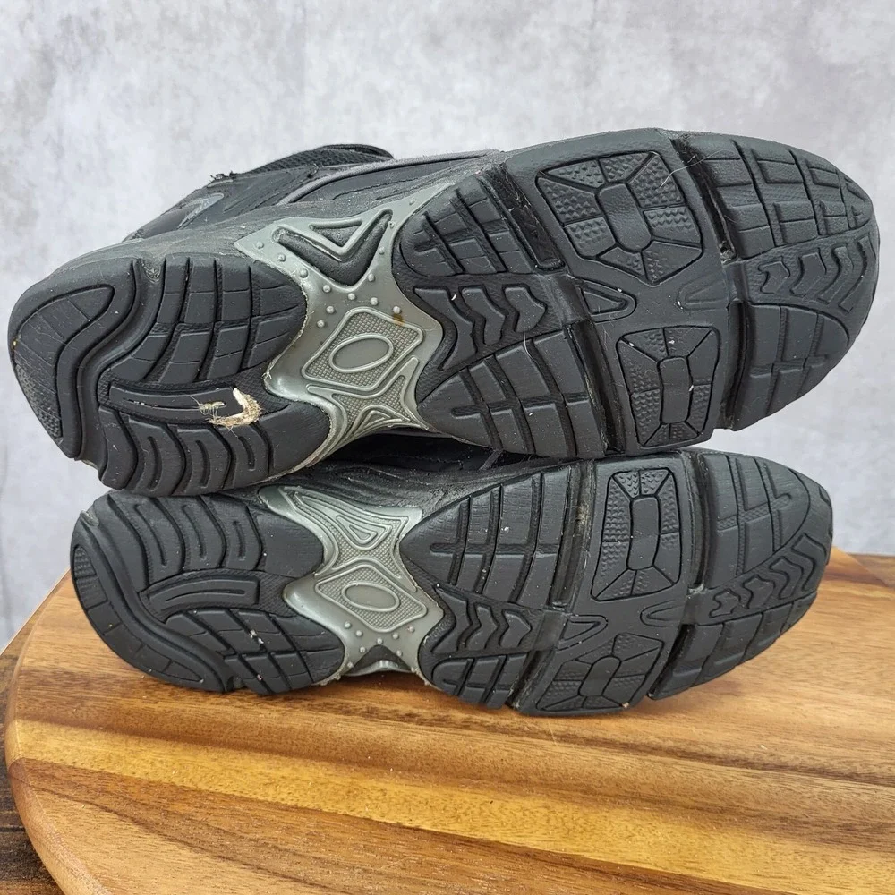 Vionic Walker Sneakers Women 8 Black Leather Running Walking Comfort Ortho Shoes